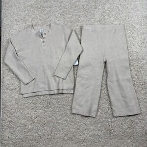 Modern Moments by Gerber Waffle Knit Henley Top Pants Set‎ Oatmeal Kids 4T